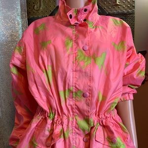 Outback SZ L rain jacket Pink/green Not Wore NEW